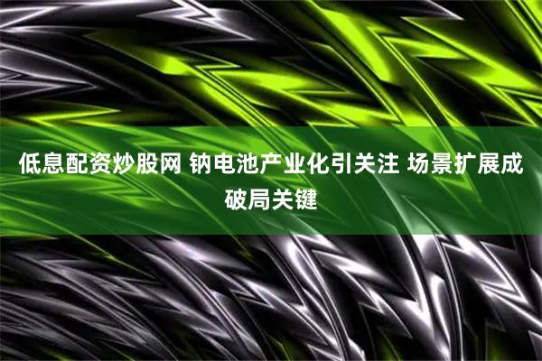 低息配资炒股网 钠电池产业化引关注 场景扩展成破局关键